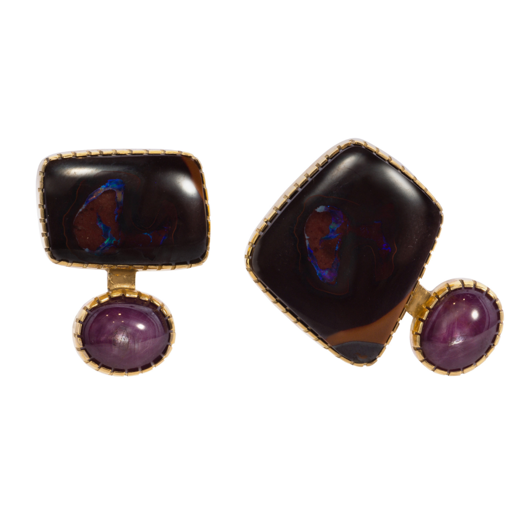 【Hobbs London】華やか Samira Earrings ゴールド 花柄 Gail Bird and Yazzie Johnson 18K Gold Earrings with Yowah